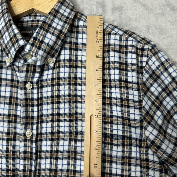 Epaulet Los Angeles Shirt Mens Medium Black White Plaid Cotton Flannel Outdoor - Picture 14 of 15